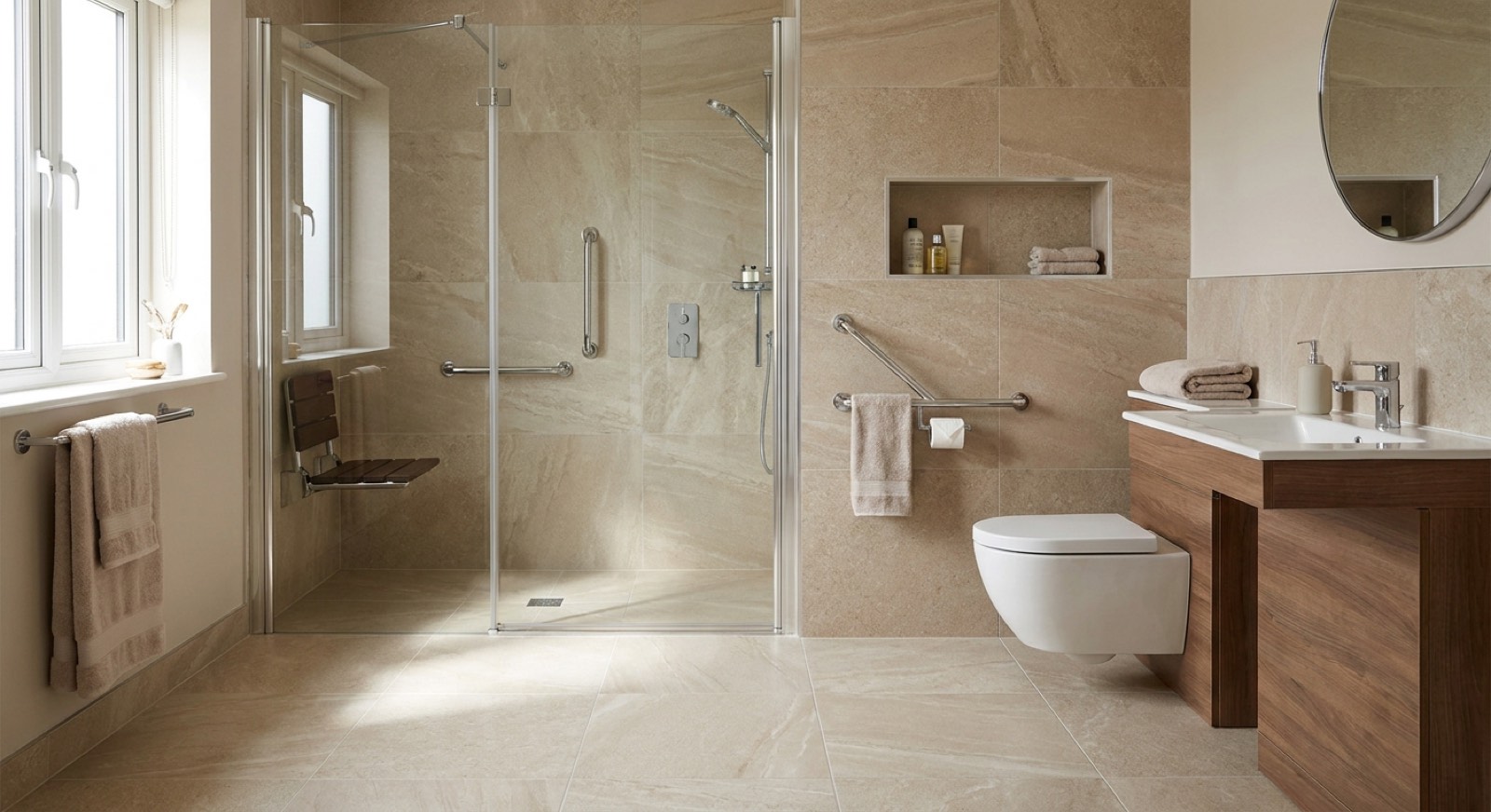 Accessible & mobility bathrooms — example of our work